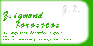 zsigmond korosztos business card